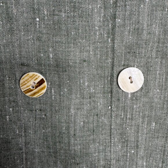 Vintage Flax By‎ Angelheart Green 100% Linen Dress Lagenlook Relaxed Fit SzL - Picture 5 of 6